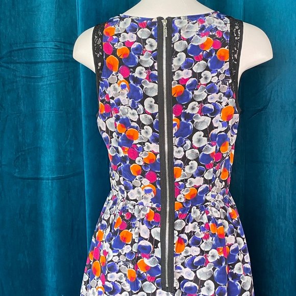 Kensie Color Pops Lace-Inset Dress Indigo Combo - Picture 13 of 14